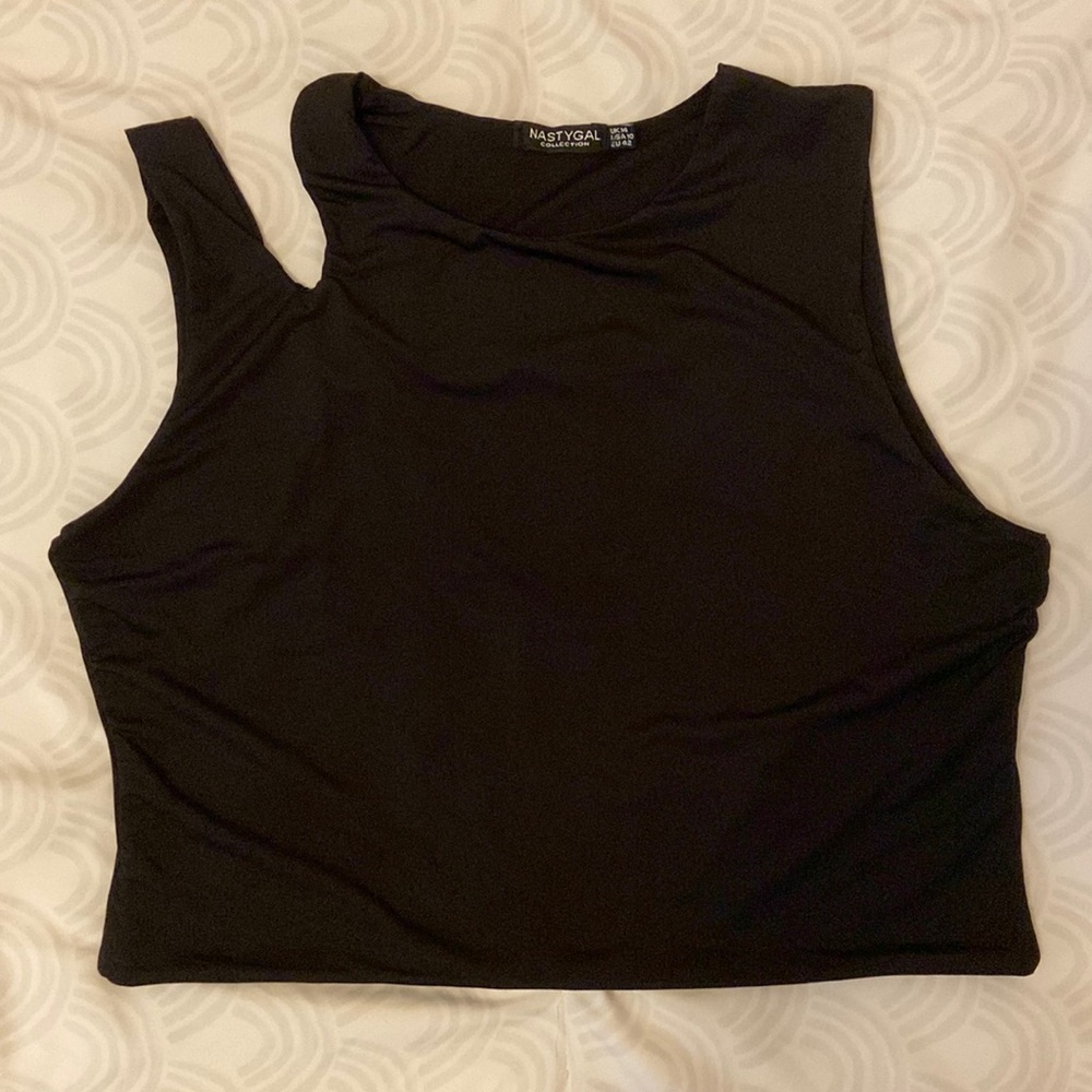 NASTYGAL Cropped Cut-out tank top